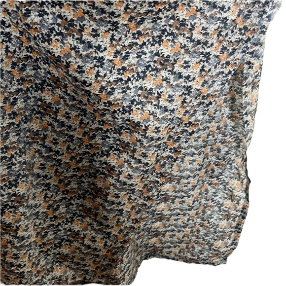 Isabella Rossi Sheer Floral Long Bell Sleeve Button Up Cover Up Women Size 10 - Picture 5 of 7